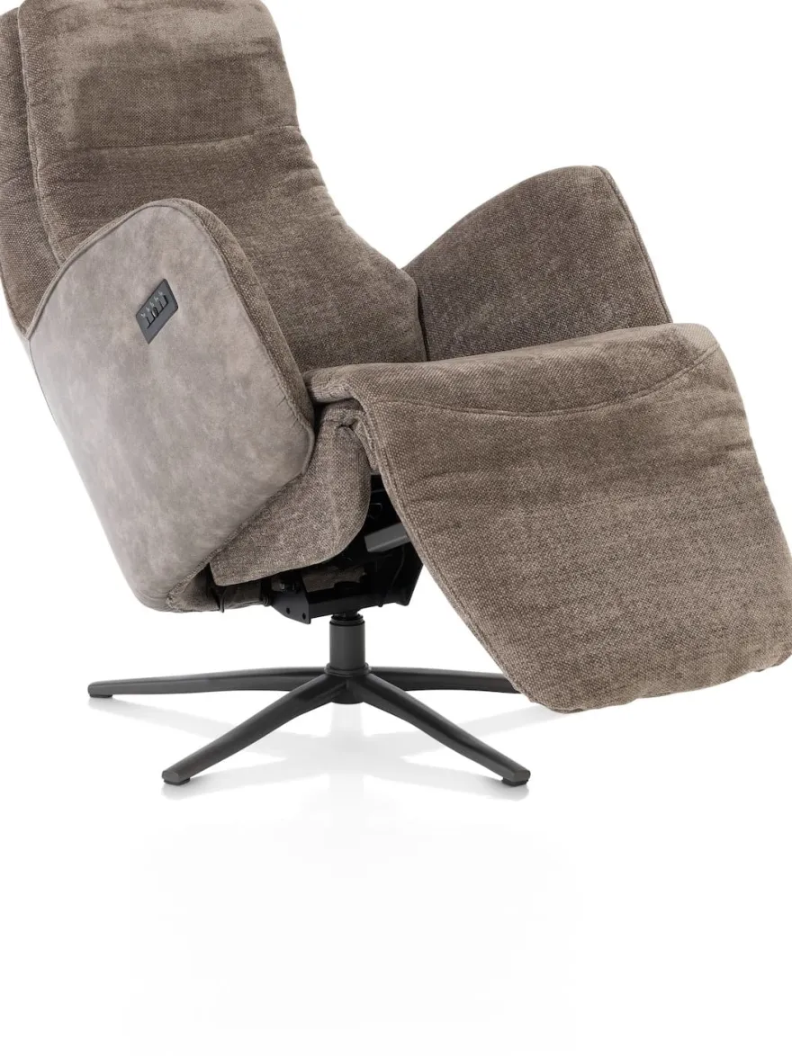 Felino, relaxfauteuil - incl. accu - stofcombinatie Livigno/Oregon