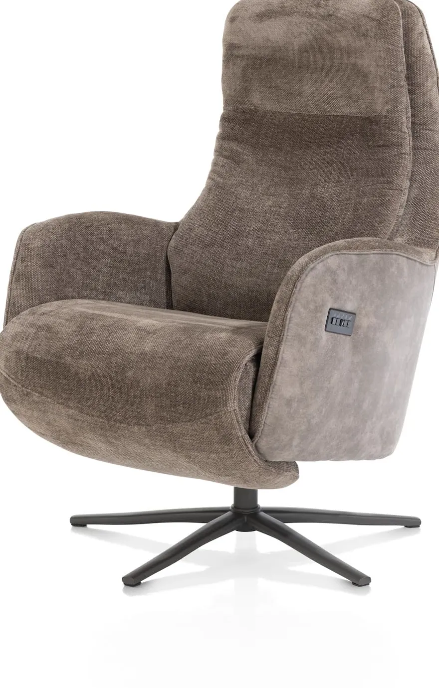 Felino, relaxfauteuil - incl. accu - stofcombinatie Livigno/Oregon