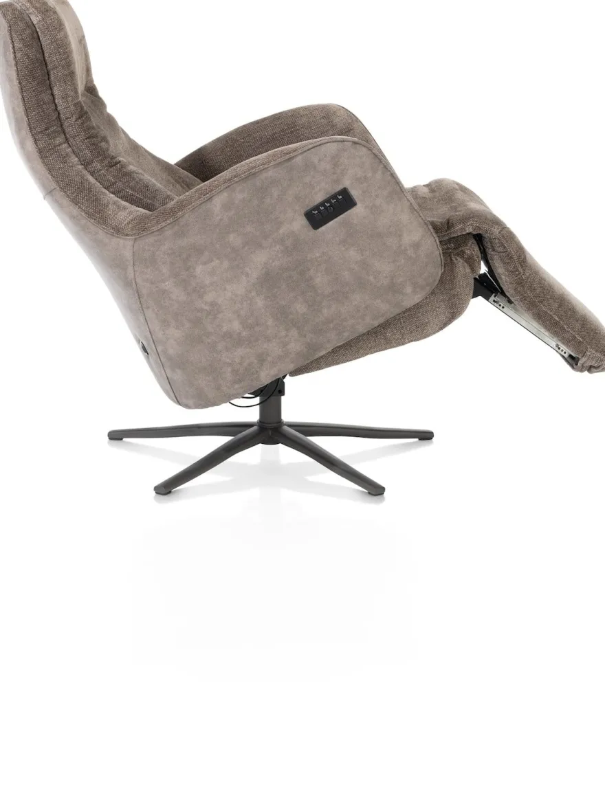 Felino, relaxfauteuil - incl. accu - stofcombinatie Livigno/Oregon
