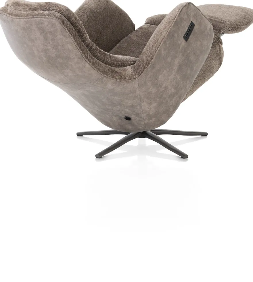 Felino, relaxfauteuil - incl. accu - stofcombinatie Livigno/Oregon