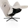Felino, relaxfauteuil 2-motoren - manuele hoofdsteun - graphiet poot