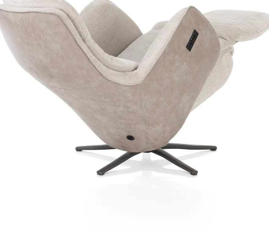 Felino, relaxfauteuil 2-motoren - manuele hoofdsteun - graphiet poot