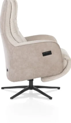Felino, relaxfauteuil 2-motoren - manuele hoofdsteun - graphiet poot