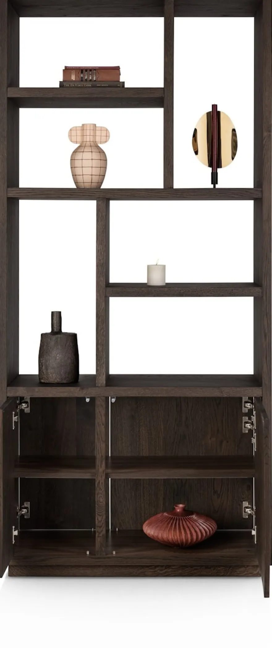 Gijon, roomdivider 100 cm - 4-deuren + 6-niches