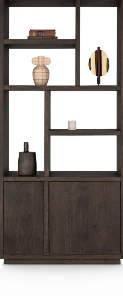 Gijon, roomdivider 100 cm - 4-deuren + 6-niches