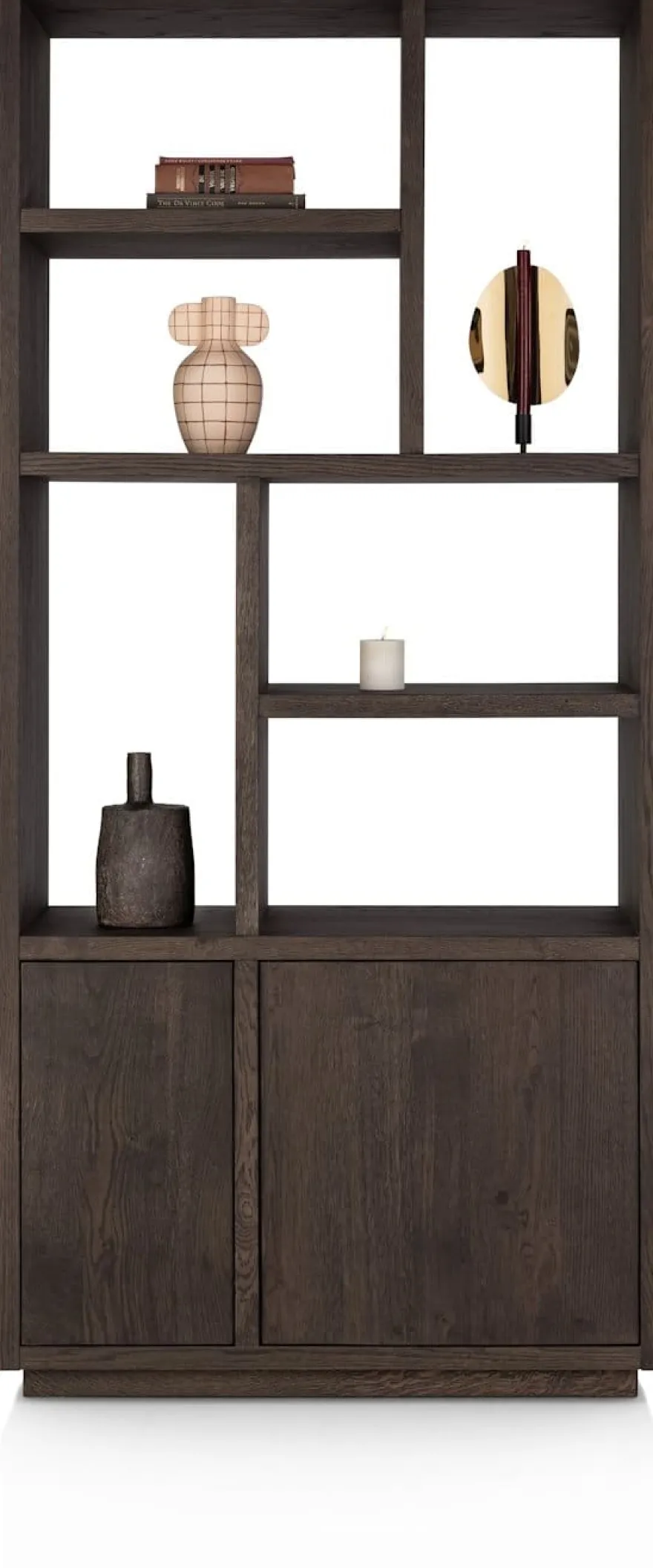 Gijon, roomdivider 100 cm - 4-deuren + 6-niches