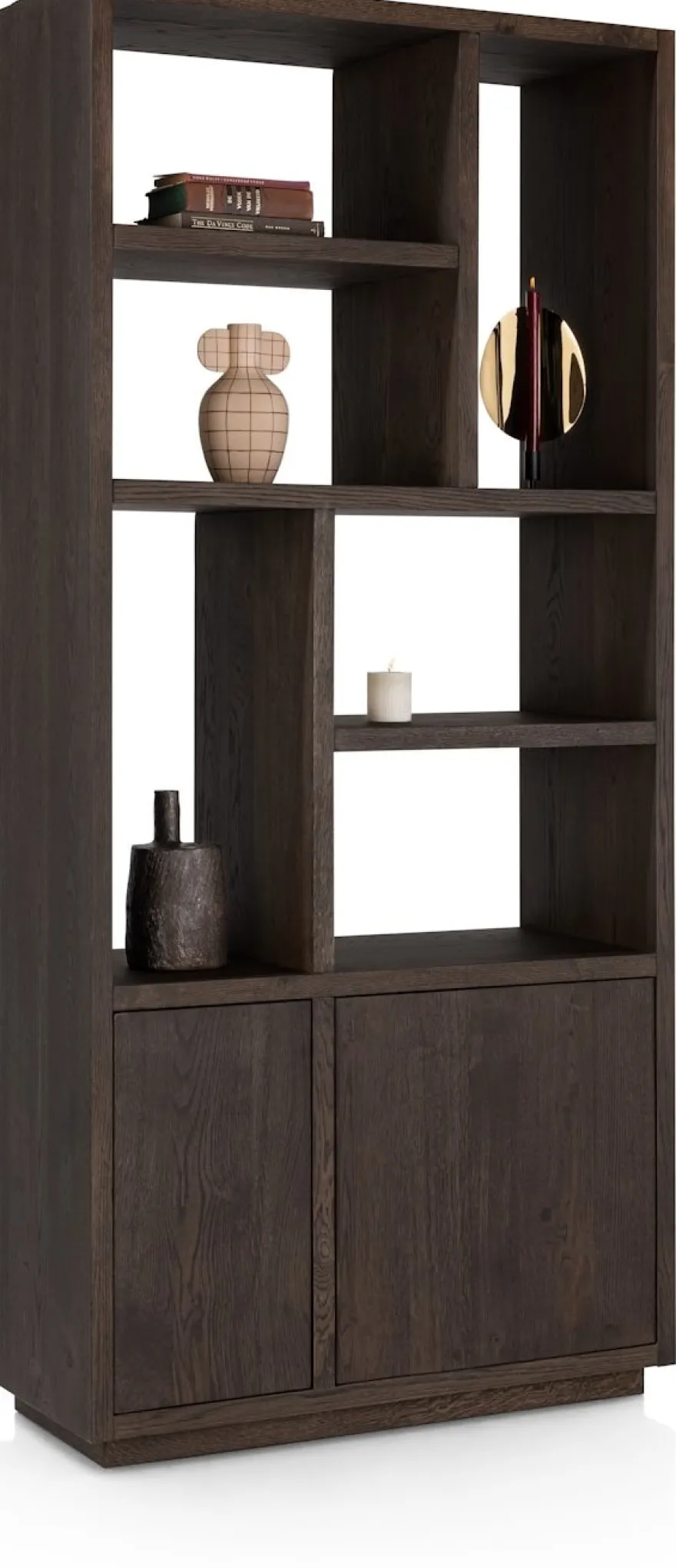 Gijon, roomdivider 100 cm - 4-deuren + 6-niches