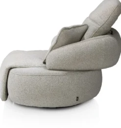 Hollywood, homecinema draaifauteuil - incl. accu - stof Cloudy - Olijf