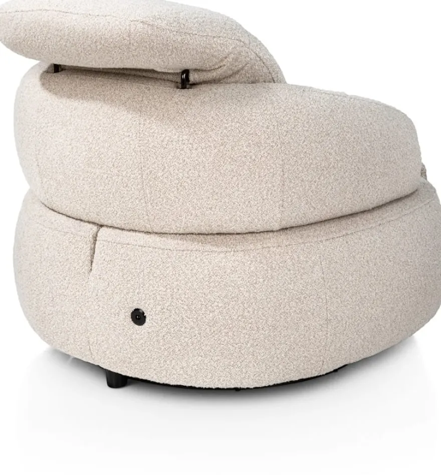 Hollywood, homecinema draaifauteuil - incl. accu - stof Cloudy - Olijf