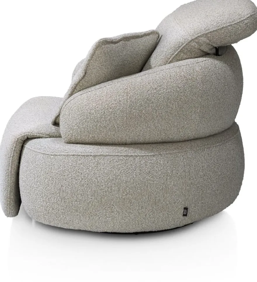 Hollywood, homecinema draaifauteuil - incl. accu - stof Cloudy - Olijf
