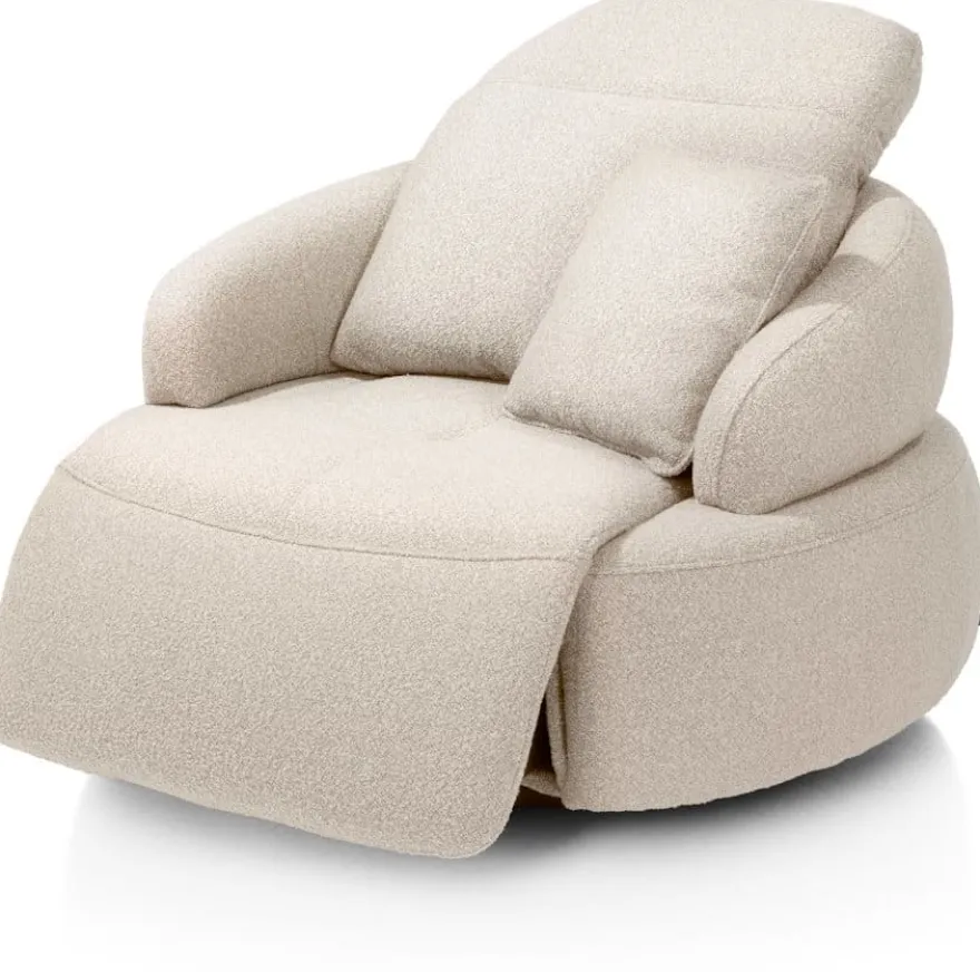 Hollywood, homecinema draaifauteuil XL - incl. accu - stof Cloudy - beige