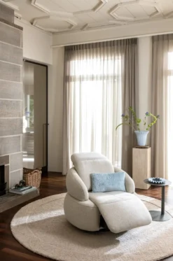 Hollywood, homecinema draaifauteuil - stof Cloudy - Olijf