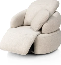 Hollywood, homecinema draaifauteuil - stof Cloudy - Olijf