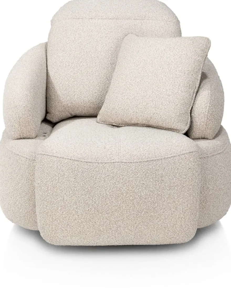 Hollywood, homecinema draaifauteuil - stof Cloudy - Olijf