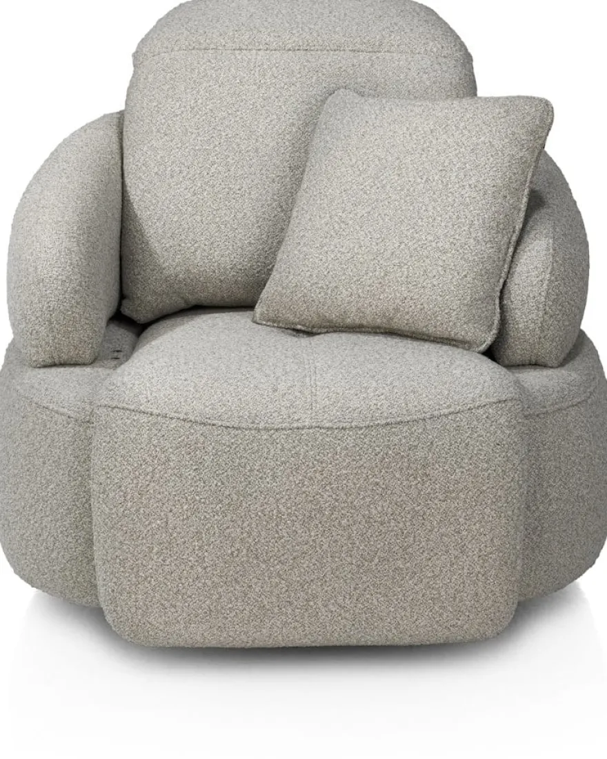 Hollywood, homecinema draaifauteuil - stof Cloudy - Olijf