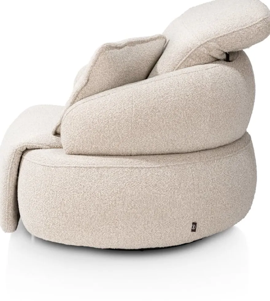 Hollywood, homecinema draaifauteuil - stof Cloudy - Olijf