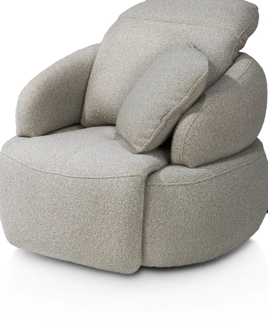 Hollywood, homecinema draaifauteuil - stof Cloudy - Olijf