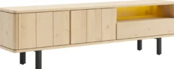 Homestead, lowboard 210 cm - 2-deuren + 1-lade + 1-niche (+ LED)
