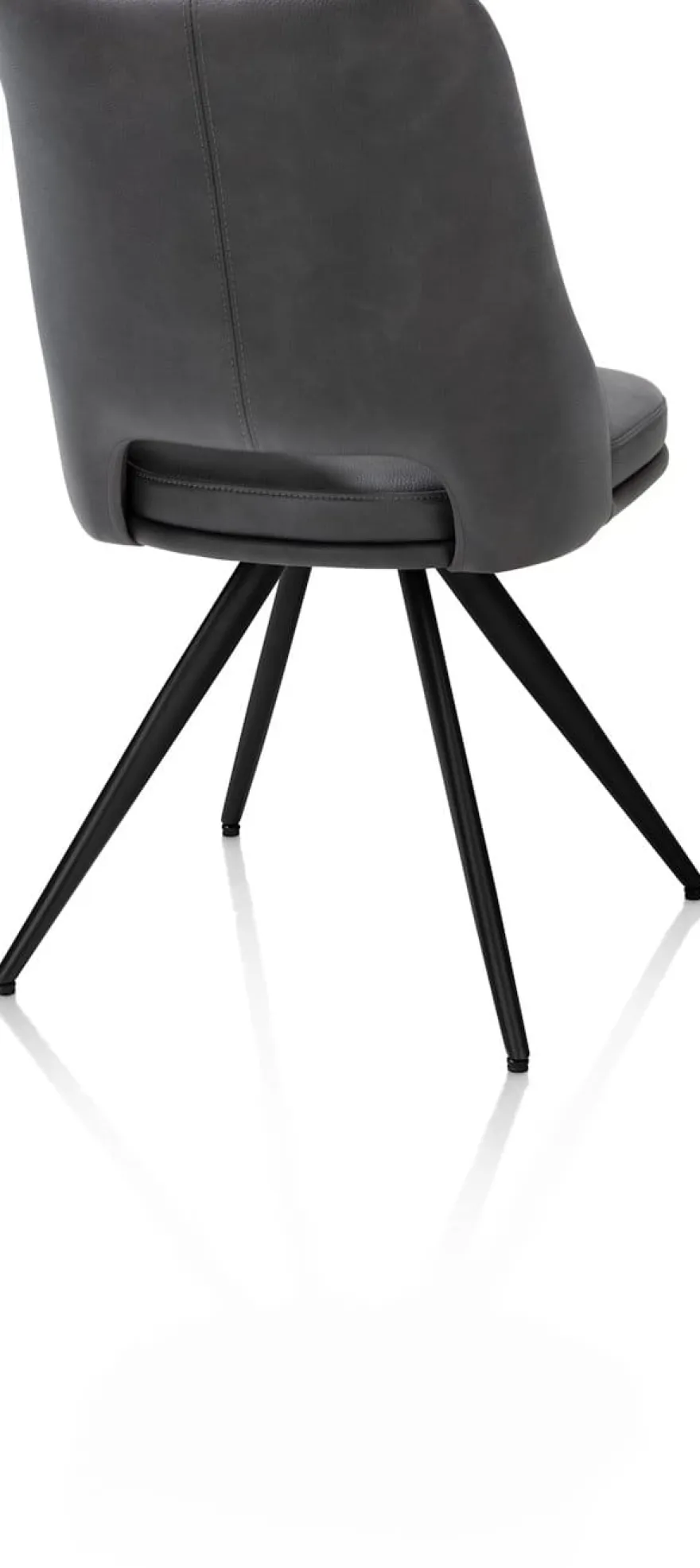 Ian, Eetkamerstoel - 180 graden draaibaar - rough off black - knock down - pala - Antraciet