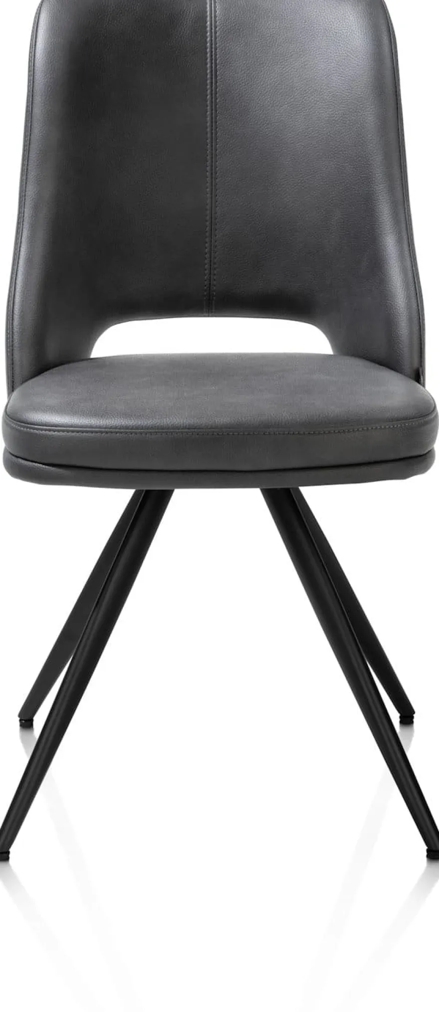 Ian, Eetkamerstoel - 180 graden draaibaar - rough off black - knock down - pala - Antraciet