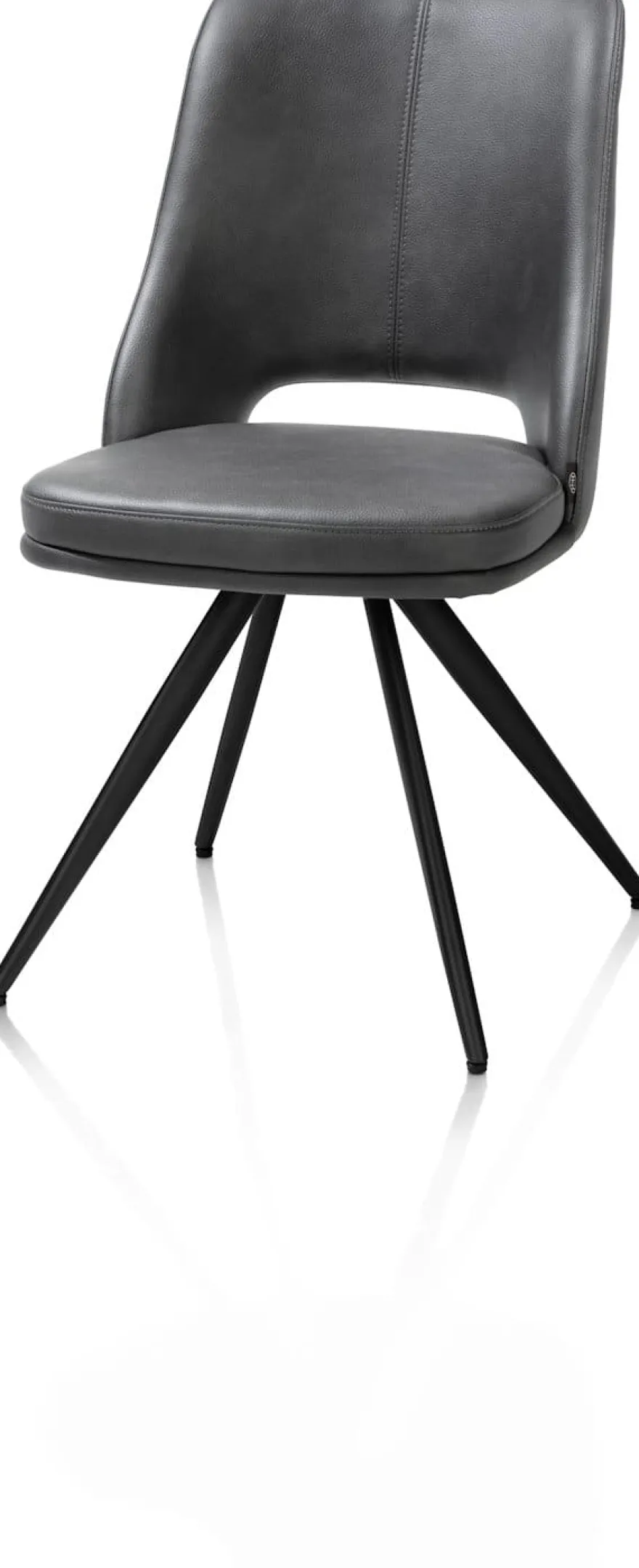 Ian, Eetkamerstoel - 180 graden draaibaar - rough off black - knock down - pala - Antraciet