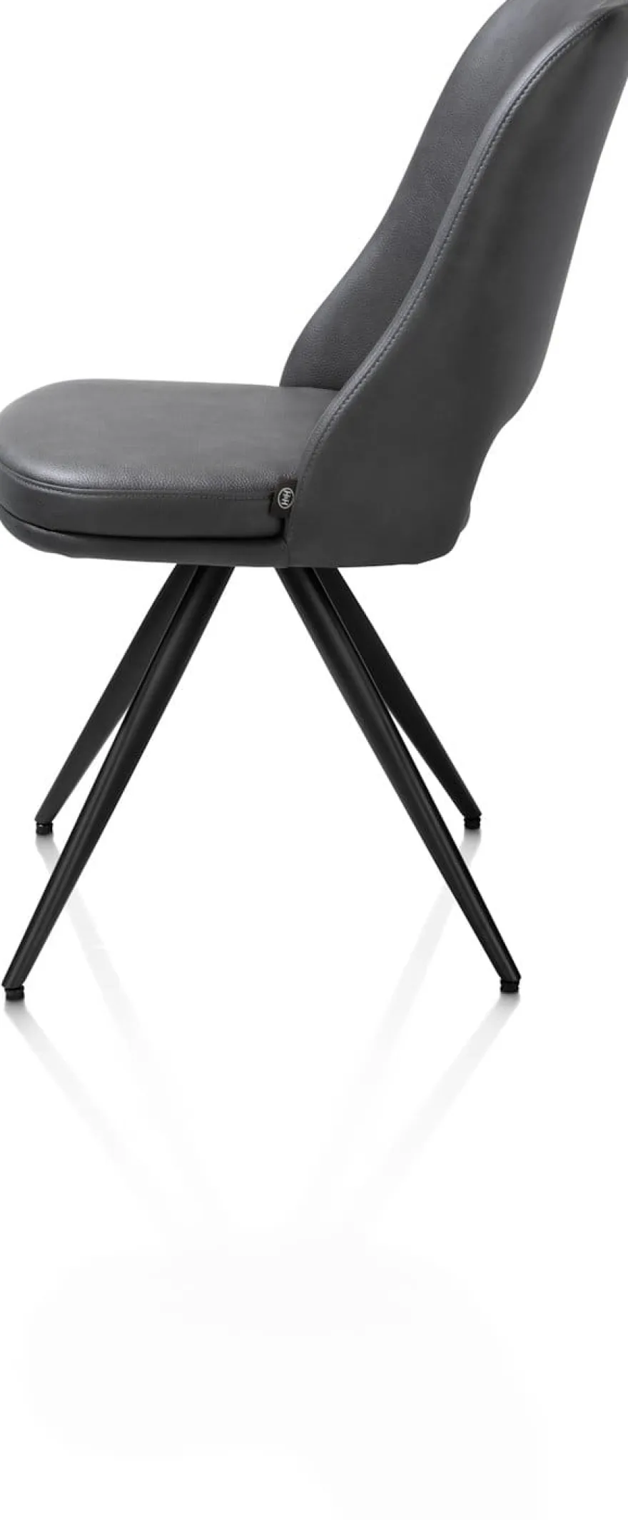 Ian, Eetkamerstoel - 180 graden draaibaar - rough off black - knock down - pala - Antraciet