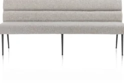Jace, eetkamerbank 200 cm + pocket - stof Luton - grijs