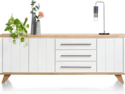 Jardin, dressoir 230 cm - 3-deuren + 3-laden - Antraciet