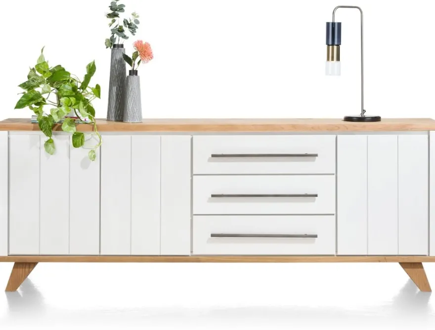 Jardin, dressoir 230 cm - 3-deuren + 3-laden - Antraciet
