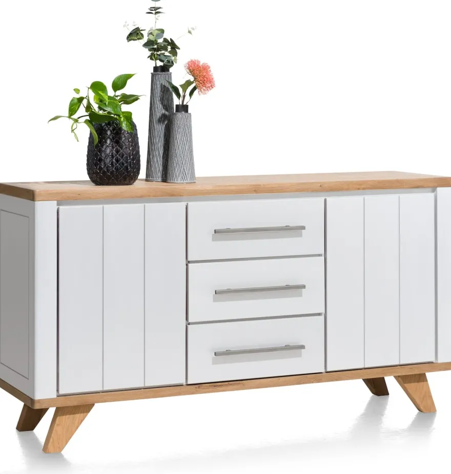 Jardin, dressoir 160 cm - 2-deuren + 3-laden - Antraciet