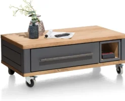 Jardin, salontafel 100 x 60 cm + 2-laden + 1-niche - Antraciet