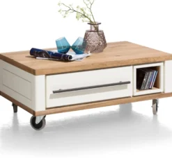Jardin, salontafel 100 x 60 cm + 2-laden + 1-niche - Antraciet