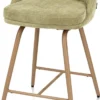 Jaxie, Barstoel stof, draaibaar frame houtstructuur - Groen