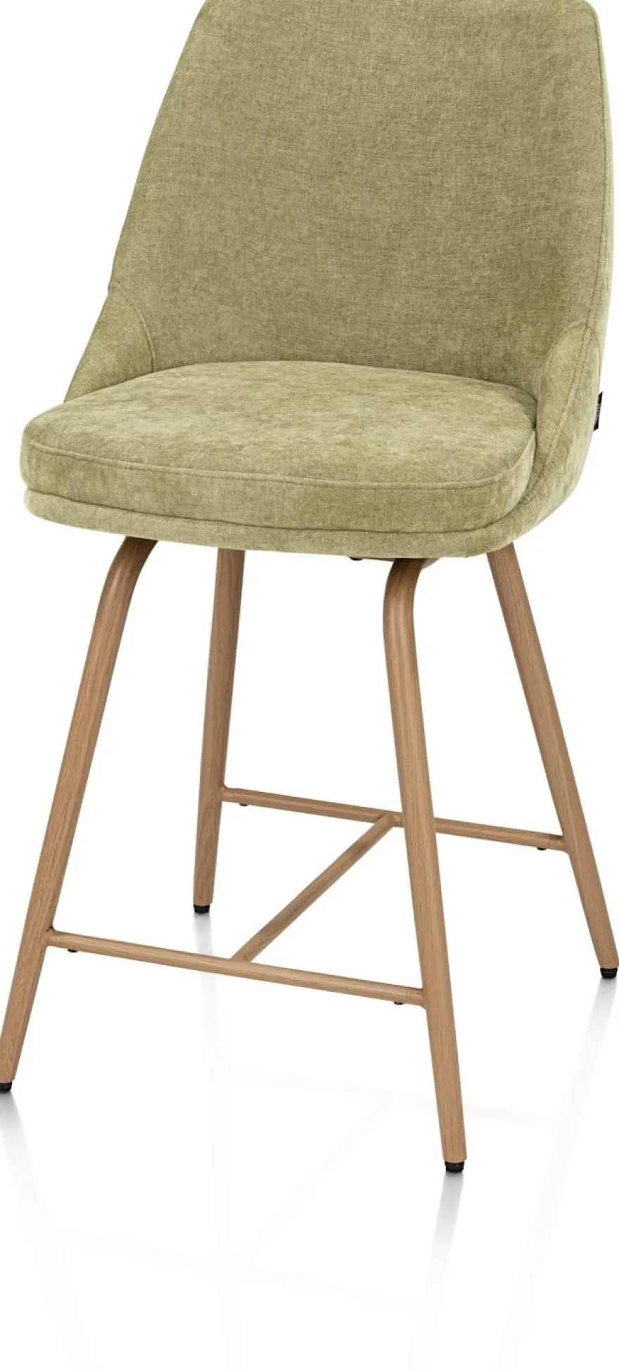 Jaxie, Barstoel stof, draaibaar frame houtstructuur - Groen