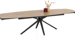 Lattina, Uitschuiftafel 200 (+ 2 x 50 cm.) x 100 cm. - Ceramic oak natural