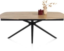Lattina, Uitschuiftafel 200 (+ 2 x 50 cm.) x 100 cm. - Ceramic oak natural