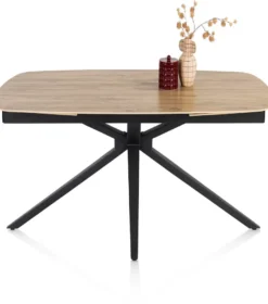 Lattina, Uitschuiftafel 140 (+ 2 x 30 cm.) x 100 cm. - Ceramic oak natural