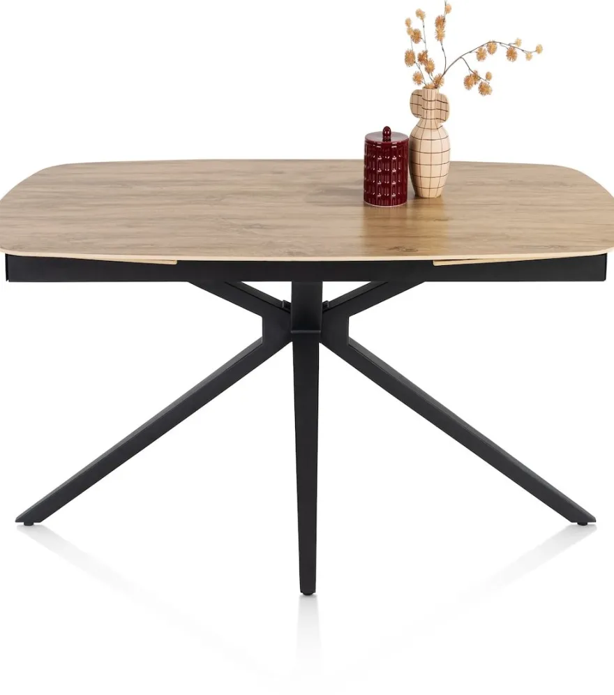 Lattina, Uitschuiftafel 140 (+ 2 x 30 cm.) x 100 cm. - Ceramic oak natural