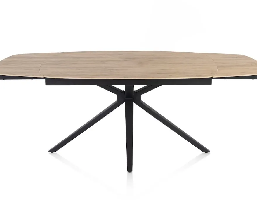 Lattina, Uitschuiftafel 140 (+ 2 x 30 cm.) x 100 cm. - Ceramic oak natural