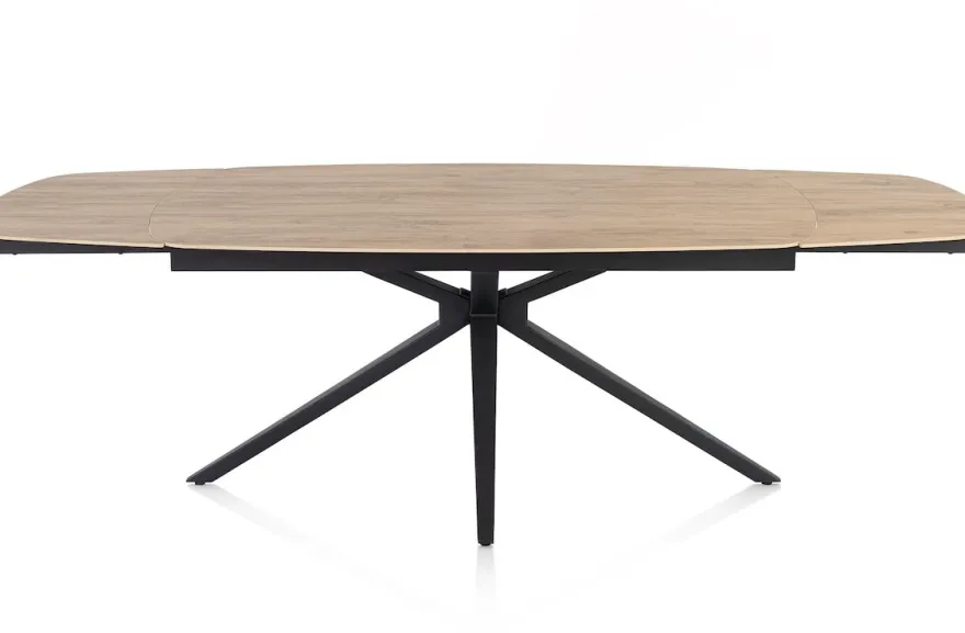 Lattina, Uitschuiftafel 170 (+ 2 x 40 cm.) x 100 cm. - Ceramic oak natural