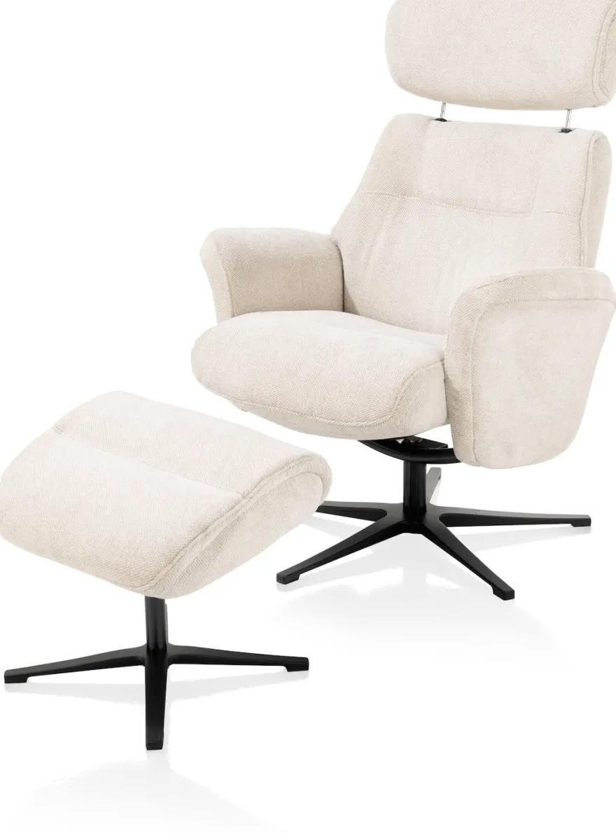 Lazaro, relaxfauteuil (incl. poef)