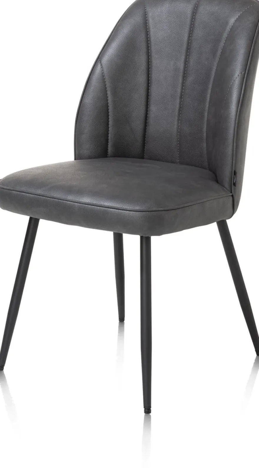 Leo, eetkamerstoel - frame rough off black (ROB) - stof Pala - Antraciet