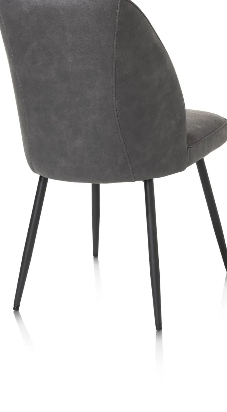 Leo, eetkamerstoel - frame rough off black (ROB) - stof Pala - Antraciet