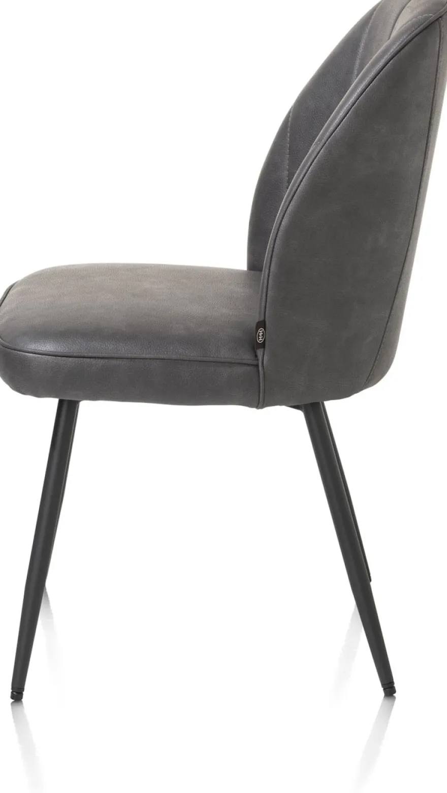 Leo, eetkamerstoel - frame rough off black (ROB) - stof Pala - Antraciet