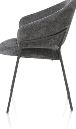 Leyla, armstoel - stof Vulcano - Antraciet