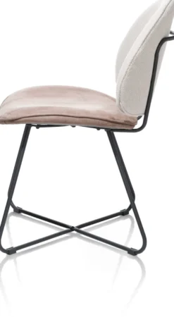 Luna, eetkamerstoel - tube frame (ROB) - combi Ponti / Calabria - Creme