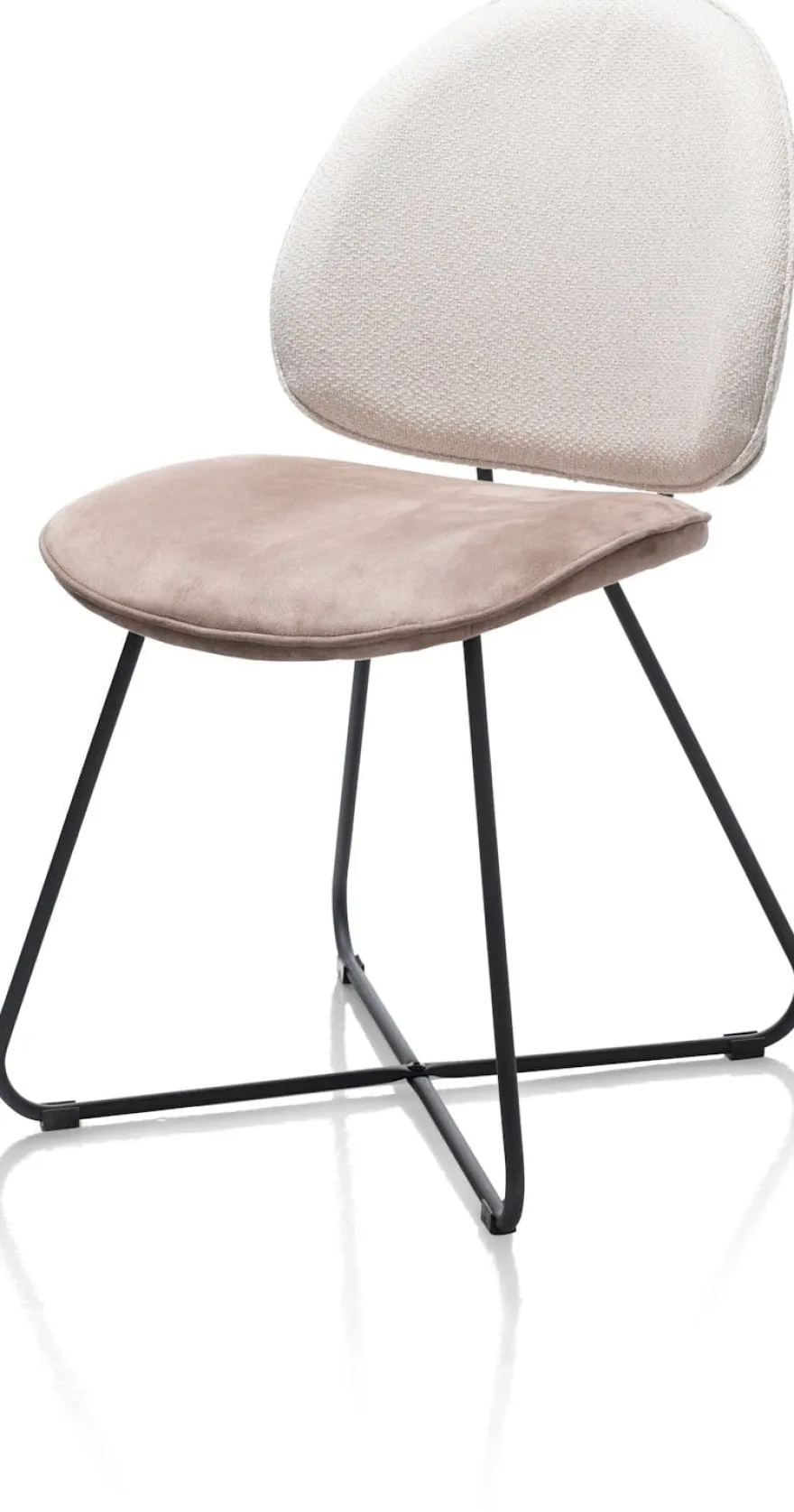 Luna, eetkamerstoel - tube frame (ROB) - combi Ponti / Calabria - Creme