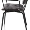 Manou, armstoel - off black - stof Karese - Antraciet