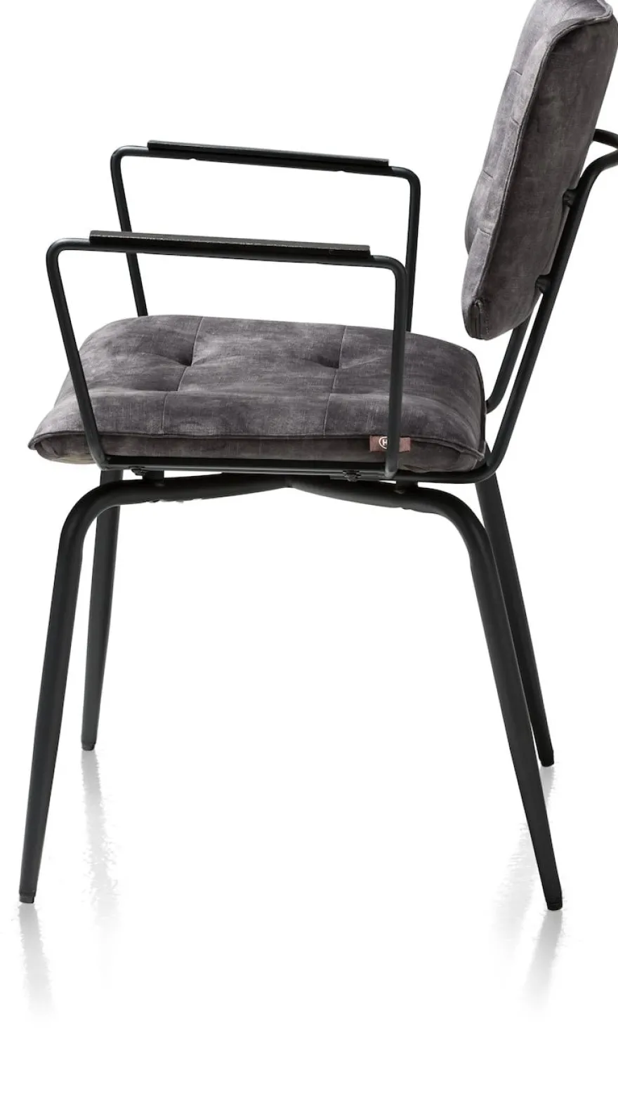 Manou, armstoel - off black - stof Karese - Antraciet