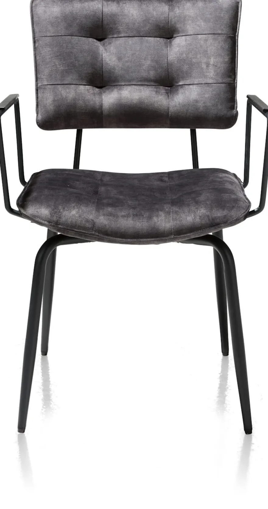 Manou, armstoel - off black - stof Karese - Antraciet